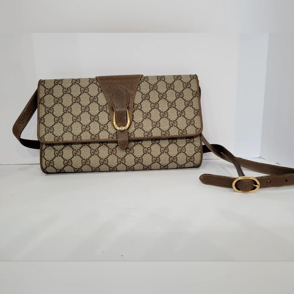 GUCCI Crosbody Bag, Clutch, Two Ways, Vintage, Prestige Condition - Picture 2 of 16